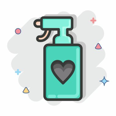 Icon Spray. related to Laundry symbol. Comic Style. simple design editable. simple illustration, good for prints