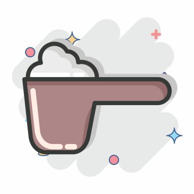 Icon Powder. related to Laundry symbol. Comic Style. simple design editable. simple illustration, good for prints