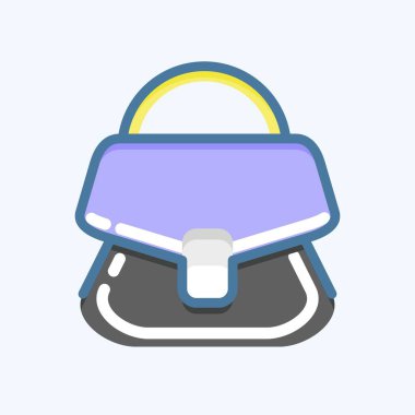 Icon Handbag Clean. related to Laundry symbol. doodle style. simple design editable. simple illustration, good for prints