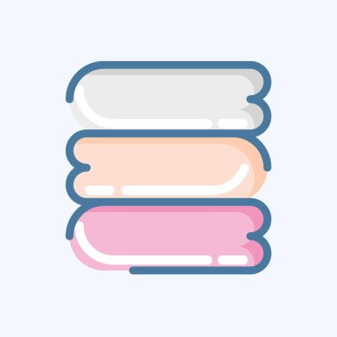 Icon Clan Towel. related to Laundry symbol. doodle style. simple design editable. simple illustration, good for prints