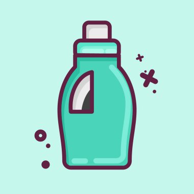 Icon Cleaning Product. related to Laundry symbol. MBE style. simple design editable. simple illustration, good for prints