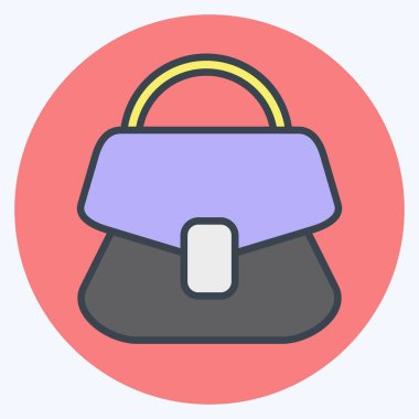 Icon Handbag Clean. related to Laundry symbol. color mate style. simple design editable. simple illustration, good for prints