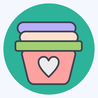 Icon Clothes. related to Laundry symbol. color mate style. simple design editable. simple illustration, good for prints