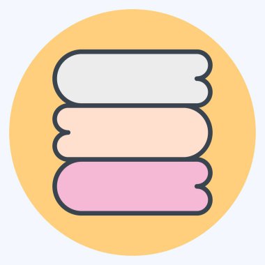 Icon Clan Towel. related to Laundry symbol. color mate style. simple design editable. simple illustration, good for prints