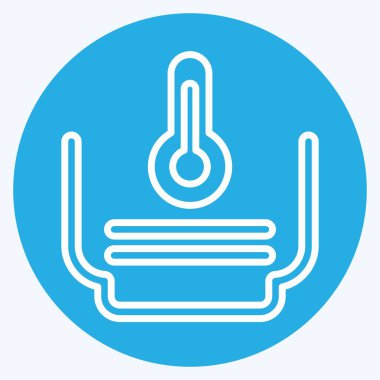 Icon Temperature. related to Laundry symbol. blue eyes style. simple design editable. simple illustration, good for prints