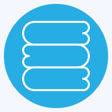 Icon Clan Towel. related to Laundry symbol. blue eyes style. simple design editable. simple illustration, good for prints