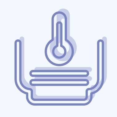 Icon Temperature. related to Laundry symbol. two tone style. simple design editable. simple illustration, good for prints