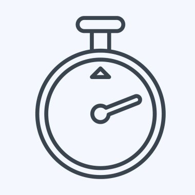 Icon Timer. related to Laundry symbol. line style. simple design editable. simple illustration, good for prints
