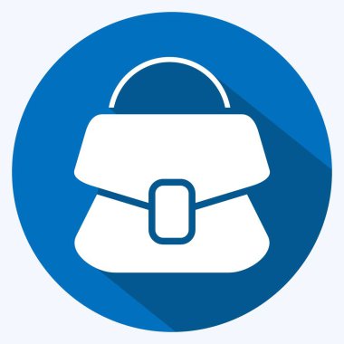 Icon Handbag Clean. related to Laundry symbol. long shadow style. simple design editable. simple illustration, good for prints