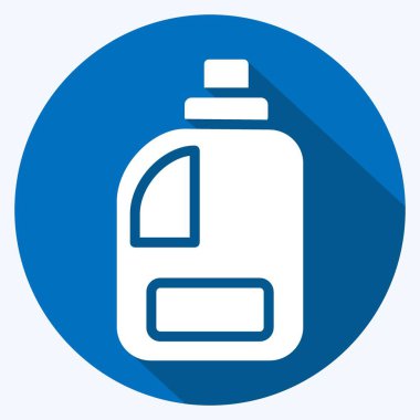 Icon Clean Product. related to Laundry symbol. long shadow style. simple design editable. simple illustration, good for prints