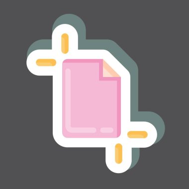 Çıkartma Sanatı. Grafik Tasarım Araçları sembolüyle ilgili. Basit dizayn edilebilir. Basit bir çizim. basit vektör