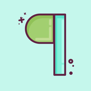 Simge Paragrafı. Grafik Tasarım Araçları sembolüyle ilgili. MBE tarzı. Basit dizayn edilebilir. Basit bir çizim. Basit vektör simgeleri