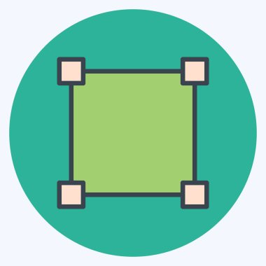Icon Draw Square. related to Graphic Design Tools symbol. color mate style. simple design editable. simple illustration. simple vector icons