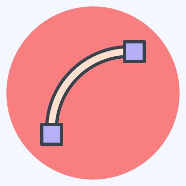 Icon Draw Arc. related to Graphic Design Tools symbol. color mate style. simple design editable. simple illustration. simple vector icons
