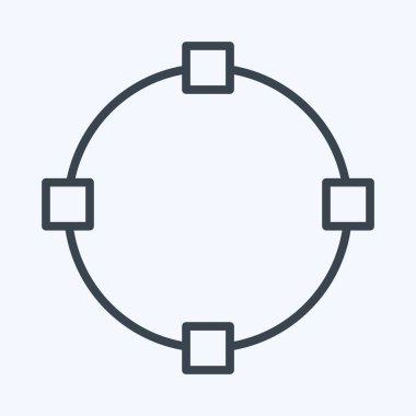 Icon Draw Circle. related to Graphic Design Tools symbol. line style. simple design editable. simple illustration. simple vector icons