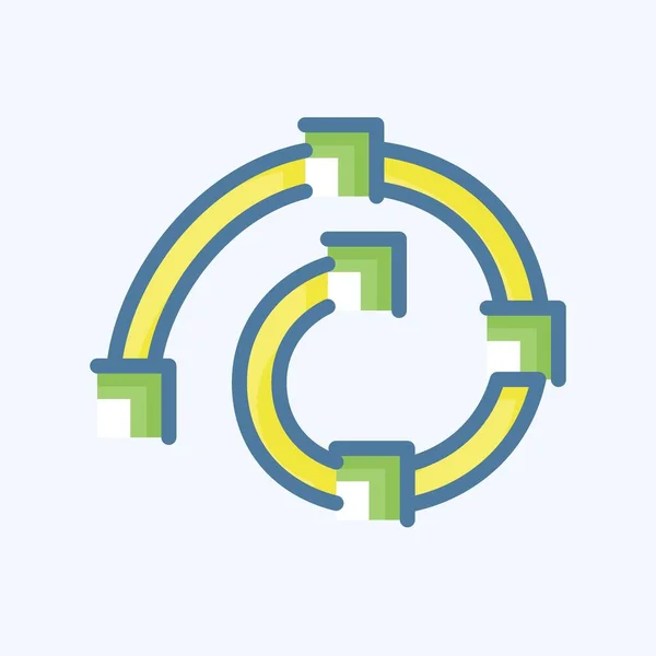 Ícone Desenhar Espiral Relacionado Com Símbolo Ferramentas Design Gráfico Estilo —  Vetores de Stock