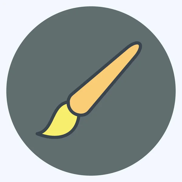 Icon Paint Brush Related Graphic Design Tools Symbol Color Mate — ストックベクタ