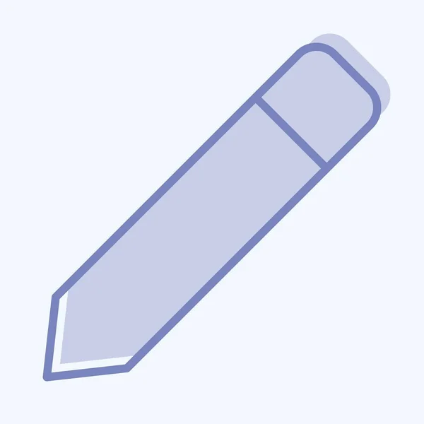 Icon Pencil Related Graphic Design Tools Symbol Two Tone Style — стоковый вектор