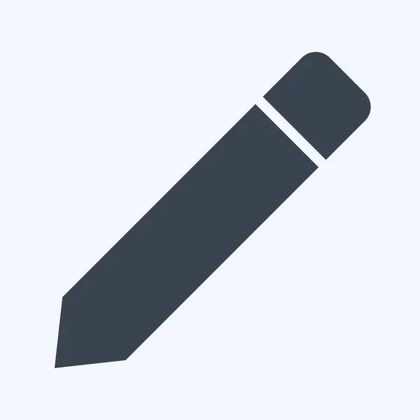 Icon Pencil Related Graphic Design Tools Symbol Glyph Style Simple — Vetor de Stock
