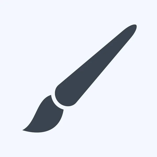 Icon Paint Brush Related Graphic Design Tools Symbol Glyph Style — Διανυσματικό Αρχείο
