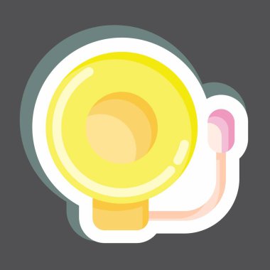 Etiket Çanı. Dövüş sporları sembolüyle ilgili. Basit dizayn edilebilir. Basit bir resim. Boks.