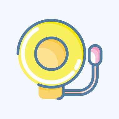 Icon Bell. Dövüş sporları sembolüyle ilgili. Karalama stili. Basit dizayn edilebilir. Basit bir resim. Boks.