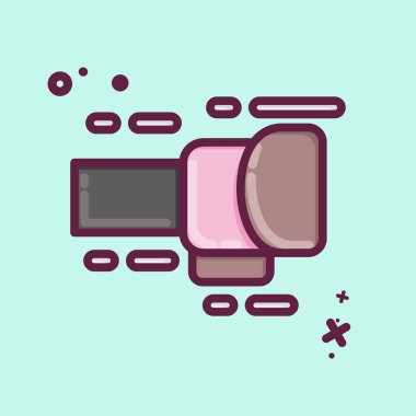 Simge yumruğu. Dövüş sporları sembolüyle ilgili. MBE tarzı. Basit dizayn edilebilir. Basit bir resim. Boks.