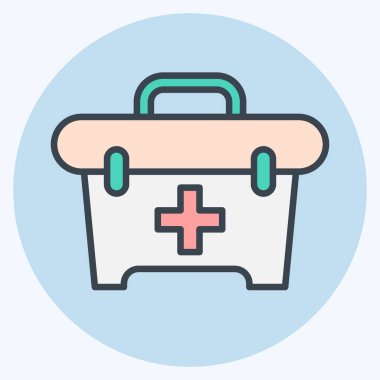 Simge ilkyardım. Dövüş sporları sembolüyle ilgili. renk arkadaşı stili. Basit dizayn edilebilir. Basit bir resim. Boks.