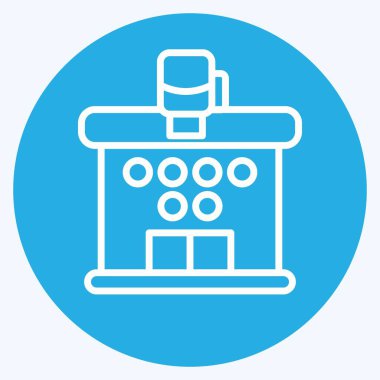 Simge Kulübü. Dövüş sporları sembolüyle ilgili. Mavi gözlü. Basit dizayn edilebilir. Basit bir resim. Boks.