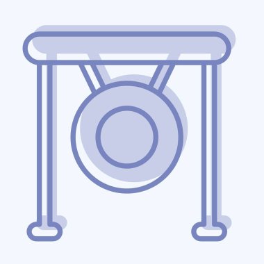 Icon Gong 'da. Dövüş sporları sembolüyle ilgili. İki ton stili. Basit dizayn edilebilir. Basit bir resim. Boks.