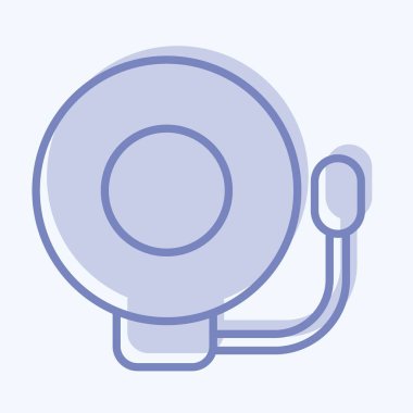 Icon Bell. Dövüş sporları sembolüyle ilgili. İki ton stili. Basit dizayn edilebilir. Basit bir resim. Boks.