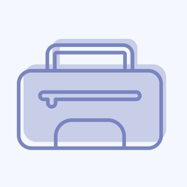 Simge Torbası. Dövüş sporları sembolüyle ilgili. İki ton stili. Basit dizayn edilebilir. Basit bir resim. Boks.