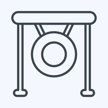 Icon Gong 'da. Dövüş sporları sembolüyle ilgili. Sıra tarzı. Basit dizayn edilebilir. Basit bir resim. Boks.