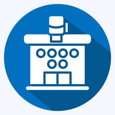 Simge Kulübü. Dövüş sporları sembolüyle ilgili. Uzun gölge tarzı. Basit dizayn edilebilir. Basit bir resim. Boks.