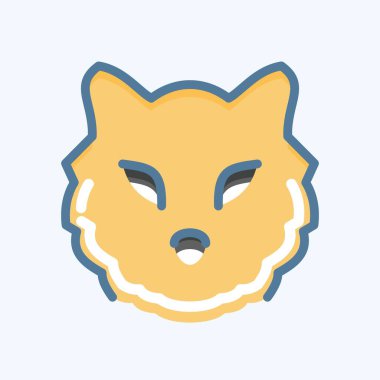 İkon Kaplan. Hayvan kafası sembolüyle ilgili. Karalama stili. Basit dizayn edilebilir. Basit bir çizim. Şirin. eğitim