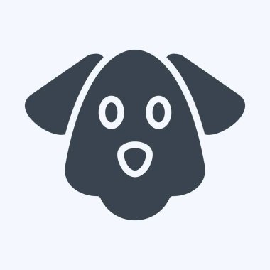 Simge Köpeği. Hayvan kafası sembolüyle ilgili. Kabartma tarzı. Basit dizayn edilebilir. Basit bir çizim. Şirin. eğitim
