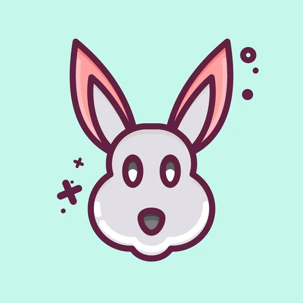 Icono Conejo Relacionado Con Símbolo Cabeza Animal Estilo Mbe Diseño — Vector de stock