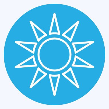 Simge Güneş Işığı. Tayland sembolüyle ilgili. Mavi gözlü. Basit dizayn edilebilir. Basit bir çizim. Basit vektör simgeleri. Dünya Seyahat Turizmi. Tayland