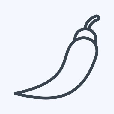 Icon Chili. Tayland sembolüyle ilgili. Sıra tarzı. Basit dizayn edilebilir. Basit bir çizim. Basit vektör simgeleri. Dünya Seyahat Turizmi. Tayland