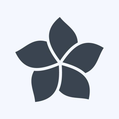 İkon Plumeria. Tayland sembolüyle ilgili. Kabartma tarzı. Basit dizayn edilebilir. Basit bir çizim. Basit vektör simgeleri. Dünya Seyahat Turizmi. Tayland
