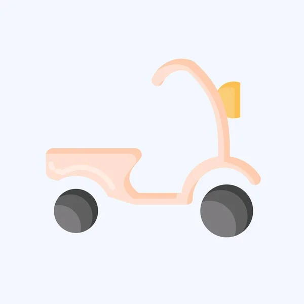 Icono Scooter Relacionado Con Símbolo Tailandia Estilo Plano Diseño Simple — Archivo Imágenes Vectoriales