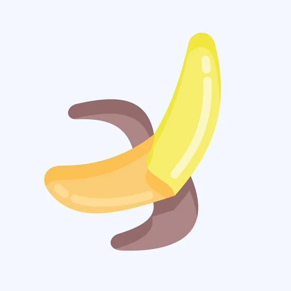 Icono Banana Relacionado Con Símbolo Tailandia Estilo Plano Diseño Simple — Vector de stock