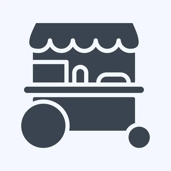 Carrinho Trolley Ícone Relacionado Com Símbolo Tailândia Estilo Glifo Design —  Vetores de Stock