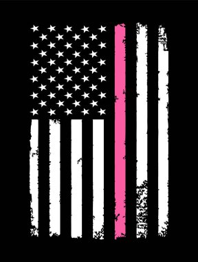 Breast Cancer Line Flag