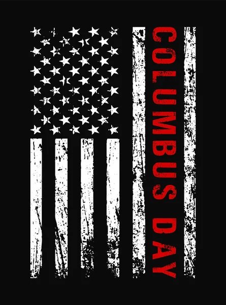 Columbus Day American Flag — Image vectorielle