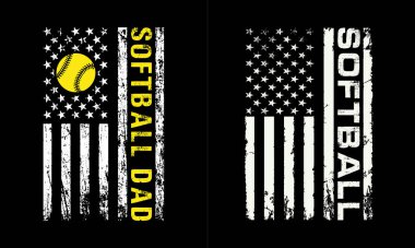 Amerikan Bayrağı Tasarımlı Softball Baba