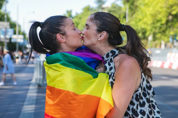 Madrid Spain July 2022 Madrid Pride Parade 2022 People Walking — Zdjęcie stockowe