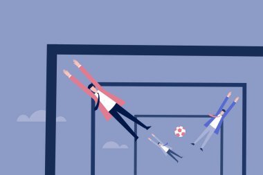 İş adamlarının hedef vektör illüstrasyonu