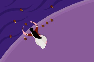 Geleneksel elbise giymiş bir kadın elinde Diwali festival lambaları tutuyor.