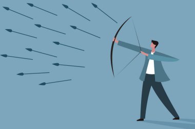 Yönetici okçu, vektör illüstrasyon tasarımı